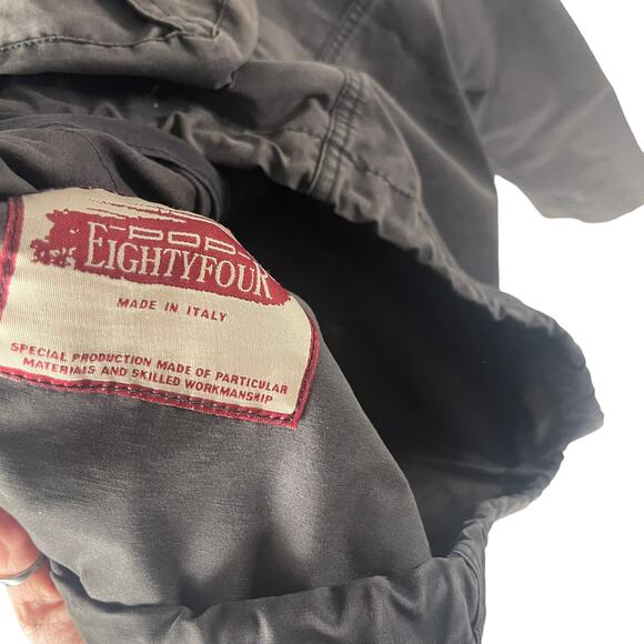 Pop Eighty Four Men's Size Medium Italy Grey Utility Pockets Cargo Jacket - Picture 7 of 13